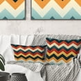 thumbnail image 1 of Designart "Nostalgic Chevron Comeback II" Chevron Printed Throw Pillow, 1 of 5