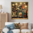thumbnail image 1 of Designart "Nostalgic Jukebox Tunes Timeless Melodies III" Fashion Framed Wall Art Decor - Modern Colorful Jukeboxes Bedroom Framed Canvas Wall Art, 1 of 6