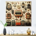 thumbnail image 1 of Designart "Nostalgic Jukebox Tunes Timeless Melodies IV" Fashion Wall Art - Modern White Jukeboxes Entryway Wall Art, 1 of 6