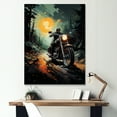 thumbnail image 1 of Designart "Nostalgic Memory Of A Vintage Dirty Bike On The Road" Motorcycle Wall Art Living Room, 1 of 7