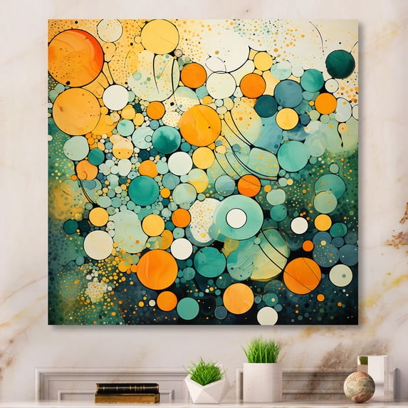 Designart "Nostalgic Remix III" Abstract Collages Canvas Art Print