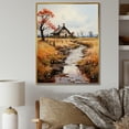 thumbnail image 1 of Designart "Nostalgic Rural Scenes In Neo-Impressionism" Countryside Floater Framed Wall Art Prints, 1 of 5