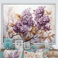 thumbnail image 1 of Designart "Nostalgic Sepia Lilacs I" Lilacs Floater Framed Canvas Wall Art, 1 of 5