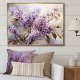 thumbnail image 1 of Designart "Nostalgic Sepia Lilacs" Lilacs Floater Framed Wall Art Living Room, 1 of 5