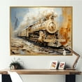 thumbnail image 1 of Designart "Nostalgic White Train Fantasy" Train Floater Framed Canvas Prints, 1 of 5