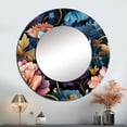 thumbnail image 1 of Designart "Nouveau Victorian Beauty II" Floral Rund Mirror For Wall Decor - Large Blue Round Print Mirror - Round Cottage Mirror - Wall Mounted Round Large Mirror - 36" x 36", 1 of 6