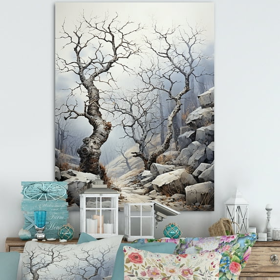 Designart "Oak Tree Mystic Abstraction II" Tree Oak Wall Decor