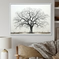 thumbnail image 1 of Designart "Oak Trees In Black And White II" Tree Oak Floater Framed Canvas Wall Art, 1 of 5