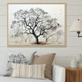 thumbnail image 1 of Designart "Oak Trees In Black And White III" Tree Oak Floater Framed Canvas Prints, 1 of 5