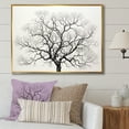 thumbnail image 1 of Designart "Oak Trees In Black And White" Tree Oak Floater Framed Wall Art Prints, 1 of 5