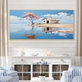 thumbnail image 1 of Designart "Oasis of Minimalism at Lakefront Cottage I" Oversized Landscapes Framed Wall Art - Coastal Blue Landscape Cottage Bedroom Framed Canvas Wall Art, 1 of 7