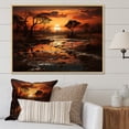 thumbnail image 1 of Designart "Oasis Sunset in Africa I" African Floater Framed Canvas Print, 1 of 7