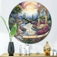 thumbnail image 1 of Designart "Oasis of Blooms III" Garden Oversized Wall Clock, 1 of 5