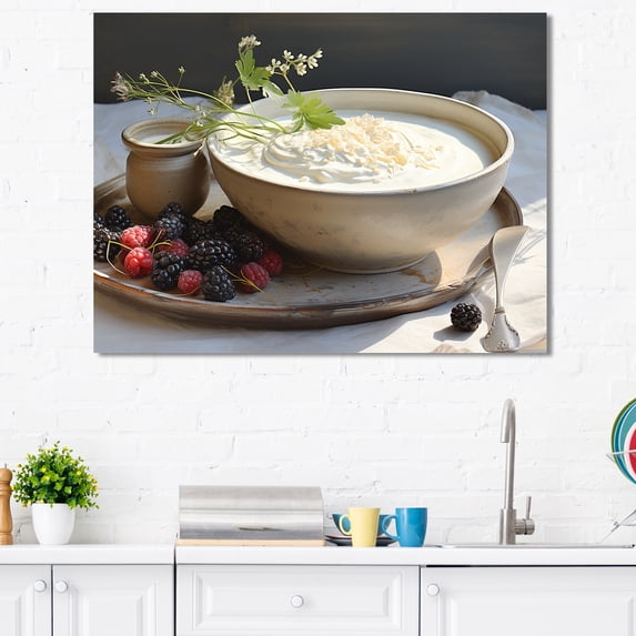 Designart "Oatmeal Likeness II" Breakfast Wall Art Prints