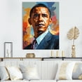 thumbnail image 1 of Designart "Obama In Popart Portrait I" Woman Pop Art Wall Art Living Room, 1 of 7