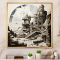 thumbnail image 1 of Designart "Observatories In A Mystic Drawing I" Observatories Floater Framed Canvas Prints, 1 of 5