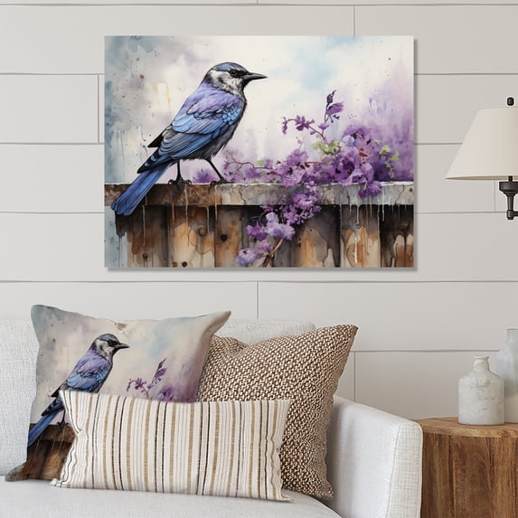 Designart "Observing Bird s Curiosity I" Animals Metal Art Print