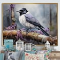 thumbnail image 1 of Designart "Observing Bird s Curiosity II" Animals Floater Framed Canvas Wall Art, 1 of 7