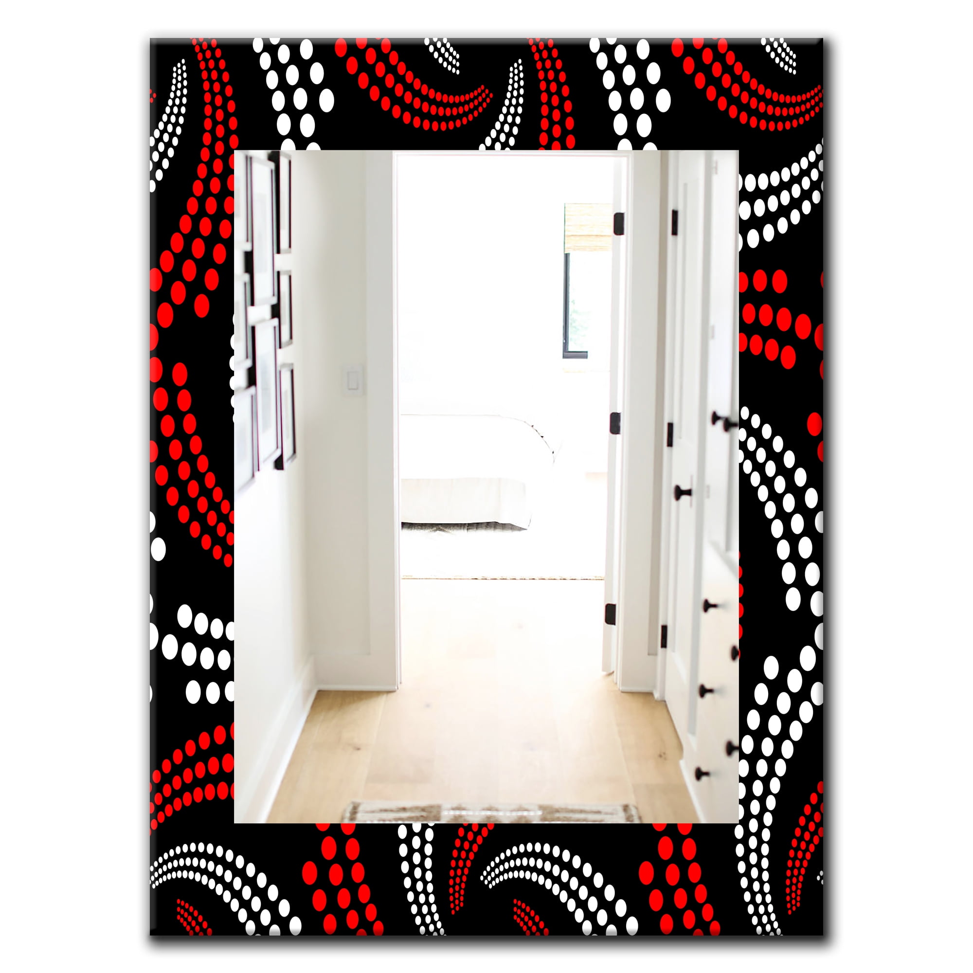 Designart Obsidian Impressions 7 Bohemian and Eclectic Mirror