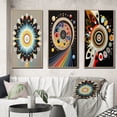 thumbnail image 1 of Designart "Occult Spirit Effervescence II" Modern Geometric Framed Wall Art Set Of 3 - White Abstract Frame Gallery Wall Set For Home Decor, 1 of 7