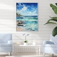 thumbnail image 1 of Designart "Ocean Escape Beach Photo VI" Nautical & Beach Floater Framed Canvas Art Print, 1 of 7