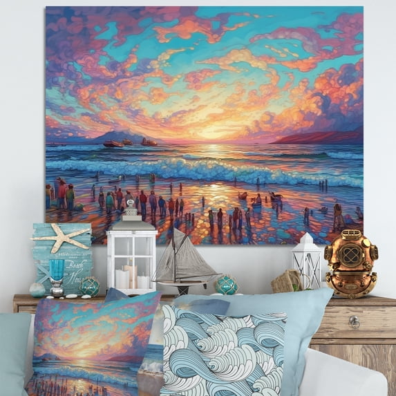 Designart "Ocean In All It'S Beaty III" Modern Landscape Beach Wall Decor