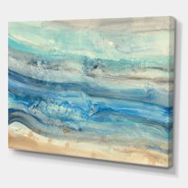 Designart 'Ocean Mineral Waves' Nautical & Coastal Canvas Art