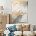 thumbnail image 1 of Designart "Ocean Storm In Beige, Blue, And Gold III" Abstract Shapes Floater Framed Wall Art Prints, 1 of 5