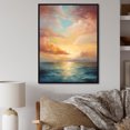 thumbnail image 1 of Designart "Ocean Sunset Celestial Euphony" Landscape & Nature Floater Framed Wall Art Living Room, 1 of 7