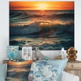 thumbnail image 1 of Designart "Ocean Tranquility II" Modern Landscape Beach Wall Art Print, 1 of 5