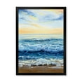 thumbnail image 1 of Designart 'Ocean Waves At Sunrise' Nautical & Coastal Framed Art Print, 1 of 4