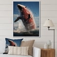 thumbnail image 1 of Designart "Ocean s Spectacle Coastal Whale Watching II" Animals Floater Framed Canvas Art Print, 1 of 7