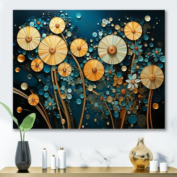 Designart "Oceanic Painting II" Abstract Collages Wall Decor