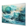 thumbnail image 1 of Designart "Oceanic composition III" Abstract Collages Metal Wall Art Prints, 1 of 1