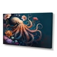 thumbnail image 1 of Designart Octopus In The Ocean With Flowers I Canvas Wall Art, 1 of 5