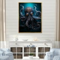 thumbnail image 1 of Designart "Octopus Transformed Into A Superhero Warrior I" Octopus/Squid Floater Framed Canvas Art Print, 1 of 5