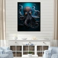 thumbnail image 1 of Designart "Octopus Transformed Into A Superhero Warrior I" Octopus/Squid Floater Framed Canvas Art Print, 1 of 5