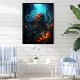 thumbnail image 1 of Designart "Octopus Transformed Into A Superhero Warrior" Octopus/Squid Floater Framed Wall Decor, 1 of 5