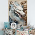 thumbnail image 1 of Designart "Odyssey Of Blue And Grey Dragon II" Dragons Floater Framed Canvas Art Print, 1 of 5