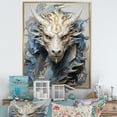 thumbnail image 1 of Designart "Odyssey Of Blue And Grey Dragon III" Dragons Floater Framed Wall Art Prints, 1 of 5