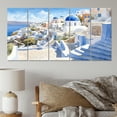 thumbnail image 1 of Designart "Odyssey in Santorini II" Greece Metal Wall Decor Set, 1 of 1