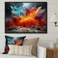 thumbnail image 1 of Designart "Of Color Geyser Burst painting" Landscapes Floater Framed Wall Art Print, 1 of 7