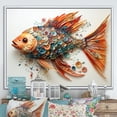thumbnail image 1 of Designart "Of Colors Fishing Whale wall art II" Animals Floater Framed Canvas Print, 1 of 7