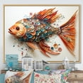 thumbnail image 1 of Designart "Of Colors Fishing Whale wall art II" Animals Floater Framed Canvas Print, 1 of 7