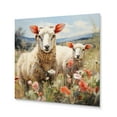 thumbnail image 1 of Designart "Of Fluffy Flock Sheep I" Animals Metal Art Print, 1 of 1