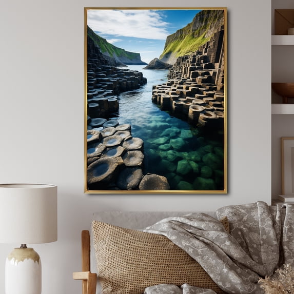 Designart "Of Giants Ireland Legends wall decor II" Nautical & Beach Floater Framed Canvas Art Print