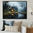 thumbnail image 1 of Designart "Of Serenity Lakehouse Shades wall art IV" Landscapes Floater Framed Wall Decor, 1 of 7