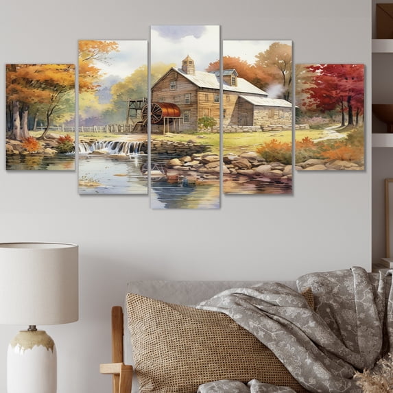 Designart "Ohio Countryside Charm Rural Beauty" Ohio Metal Wall Art Set