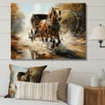 thumbnail image 1 of Designart "Old Cart Cart In Flow I" Animals Wall Art Living Room, 1 of 5