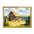thumbnail image 1 of Designart 'Old Cottage At Summer With Peaceful Landscape' Traditional Framed Art Print, 1 of 4
